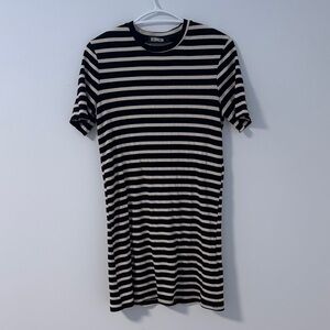 Reformation Black and White Striped Dress